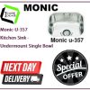 Monic U-357 Kitchen Sink – Undermount Single Bowl