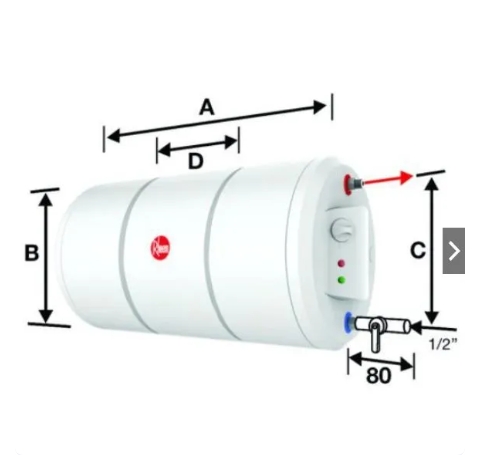 Rheem EHG 25S /EHG 40S/EHG-55S Slim Classic Electric Storage Water Heater - Image 2