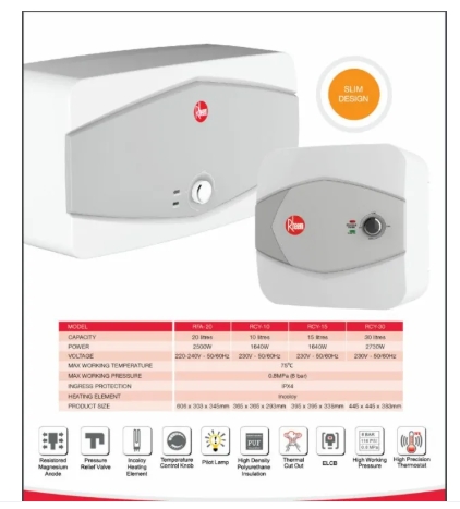RHEEM RFA 20 Classic Plus Storage Heater 20 Litres - Image 2