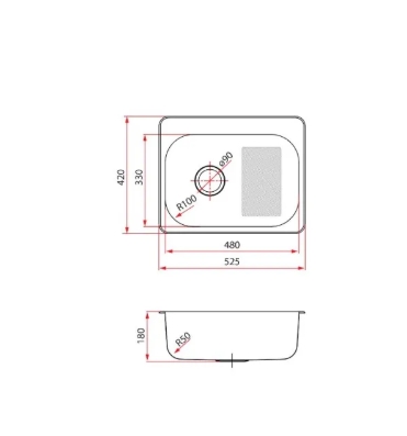 RUBINE DMX 610 18/8 Stainless Steel SINK - Image 3