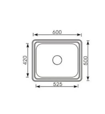 Monic I-600 Kitchen Sink - Inset Mount Single Bowl - Image 3