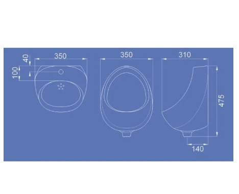 VELIN V6201 WALL HUNG URINAL BOWL - Image 3