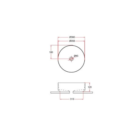 RUBINE SPIN 36 Ceramic Basin - Image 4