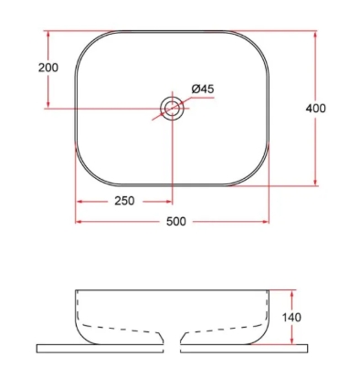 RUBINE EVEA 50 Ceramic Basin - Image 5