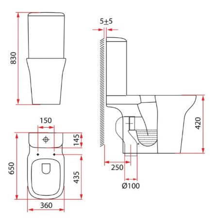 RUBINE RI-201S10 Washdown, TOILET - Image 2
