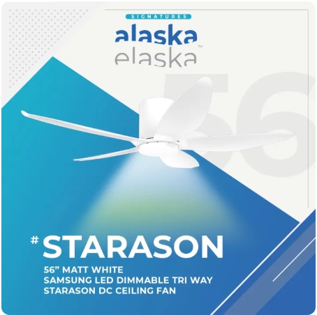 Alaska STARASON 56” DC Ceiling Fan + Samsung 20W LED Dim Tri Way Memory Function - Image 3