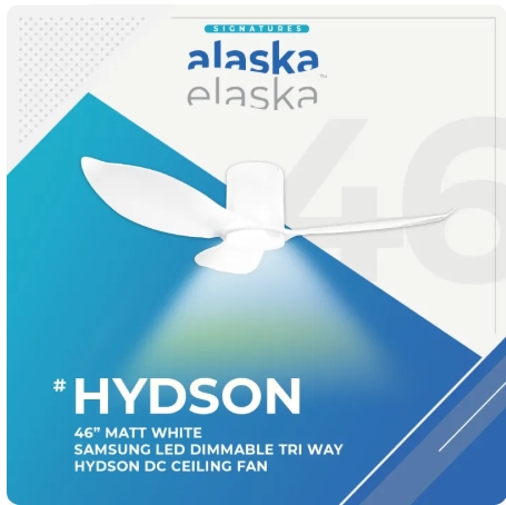 Alaska HYDSON 46″ DC CEILING FAN + SAMSUNG 20W LED DIM TRI WAY MEMORY FUNCTION - Image 3