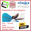 Alaska STARASON 56” DC Ceiling Fan + Samsung 20W LED Dim Tri Way Memory Function