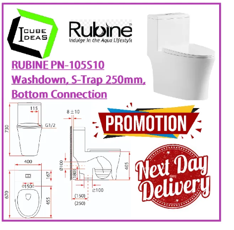 RUBINE PN-105S10 Washdown, TOILET / FREE EXPRESS DELIVERY